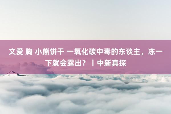 文爱 胸 小熊饼干 一氧化碳中毒的东谈主，冻一下就会露出？丨中新真探