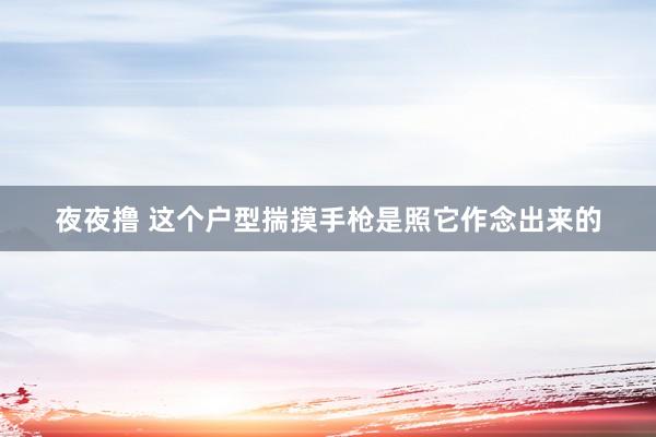 夜夜撸 这个户型揣摸手枪是照它作念出来的