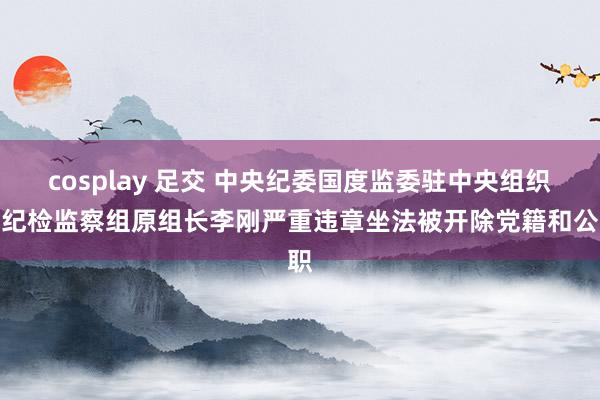 cosplay 足交 中央纪委国度监委驻中央组织部纪检监察组原组长李刚严重违章坐法被开除党籍和公职