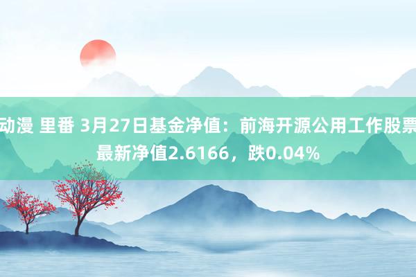 动漫 里番 3月27日基金净值：前海开源公用工作股票最新净值2.6166，跌0.04%