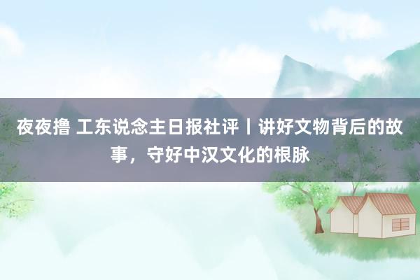夜夜撸 工东说念主日报社评丨讲好文物背后的故事，守好中汉文化的根脉